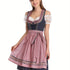 3-teiliges Damen Dirndl Set – Dunkelblaues Oktoberfest Kostüm mit Bluse und Schürze